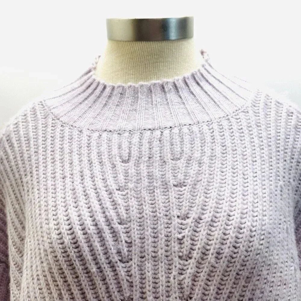 NWT SO GOODS FOR LIFE Women Long Sleeve Mock Neck Pullover Purple Sweater Sz XXL
